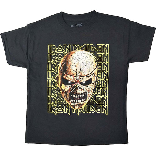 Iron Maiden Big Trooper Head Kids Tee Childrens T-shirt Front