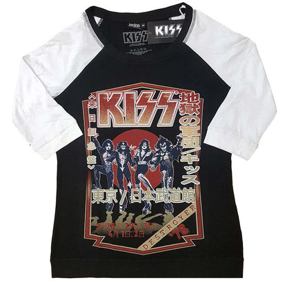 Destroyer Tour '78 Ladies Raglan Tee Junior Top