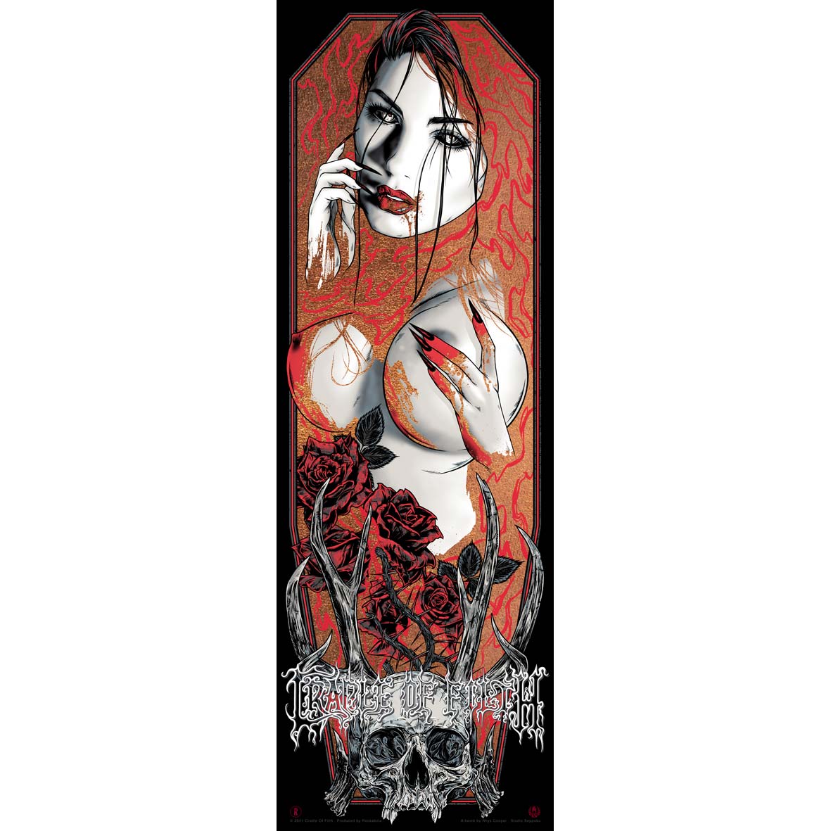 Cradle Of Filth Blood Bath (Copper) by Rhys Cooper Limited Screenprint Front
