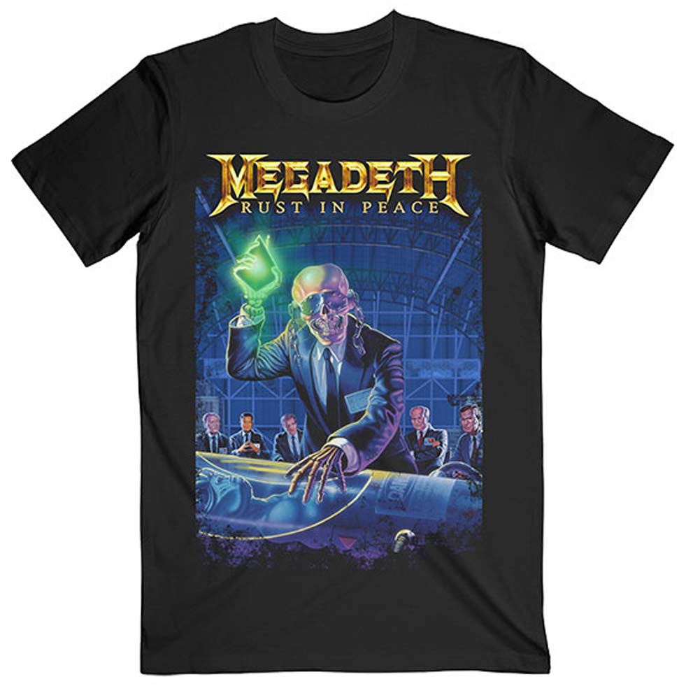 Megadeth Rust In Peace 30th Anniversary (Back Print) Slim Fit T-shirt Front