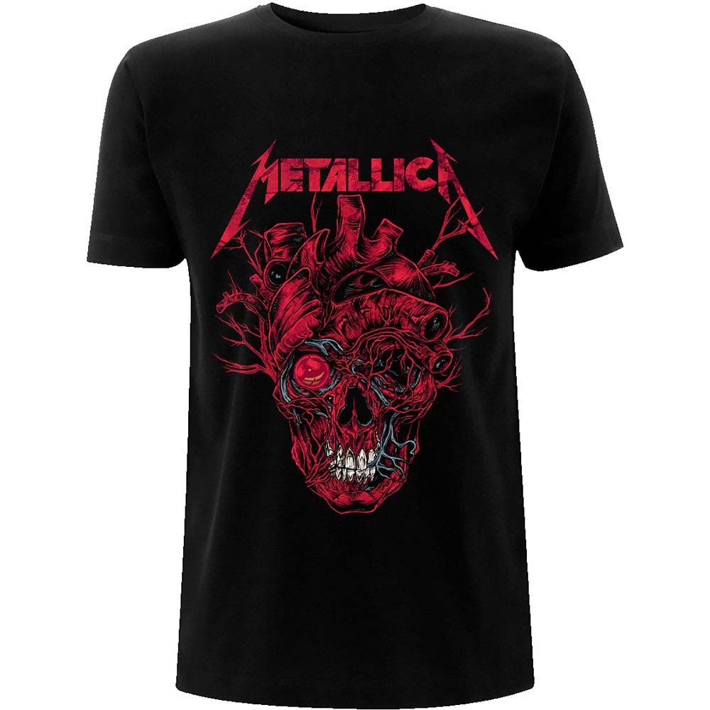 Metallica Heart Skull Slim Fit T-shirt Front