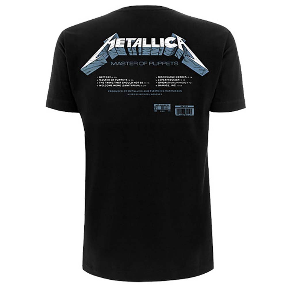 Metallica Master of Puppets Tracks (Back Print) Slim Fit T-shirt Back