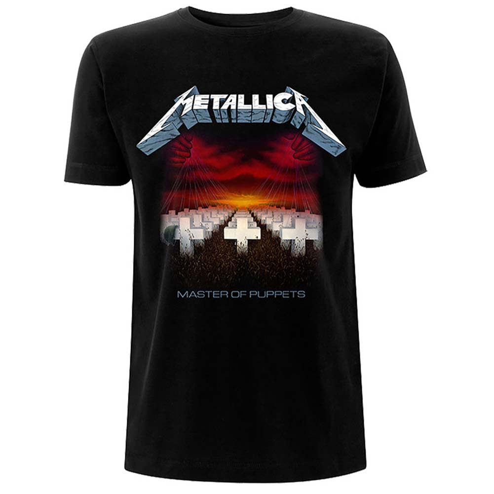 Metallica Master of Puppets Tracks (Back Print) Slim Fit T-shirt Front