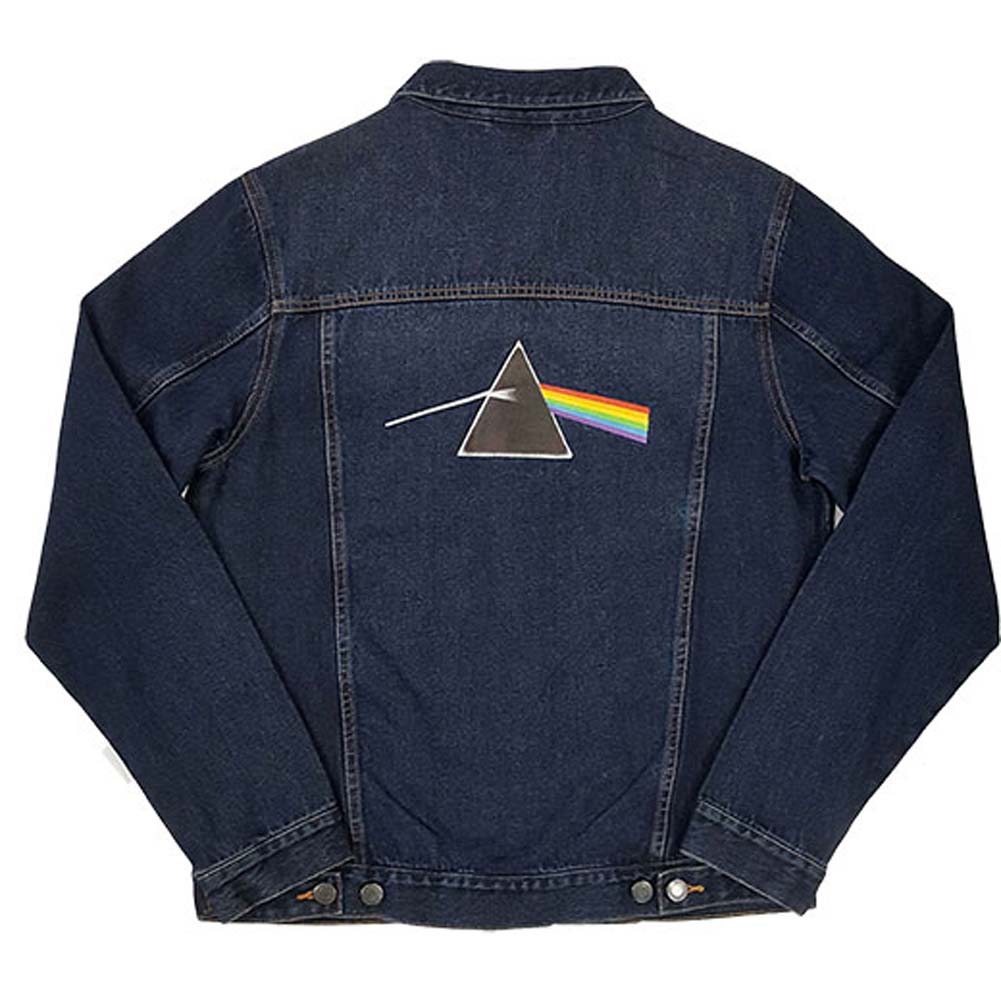 Pink Floyd Dark Side of the Moon Oval (Back Print) Denim Jacket Back