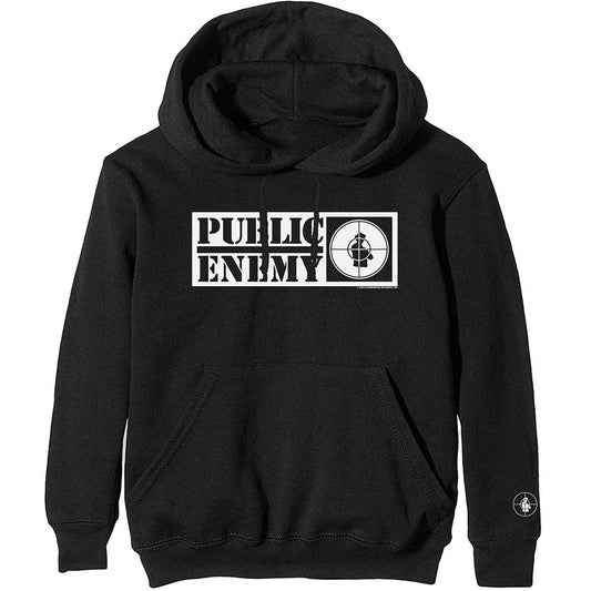 Public Enemy Crosshairs Logo (Arm Print) Hooded Sweatshirt Front