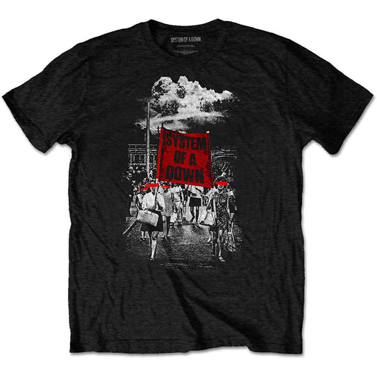 System Of A Down Banner Marches Slim Fit T-shirt Front
