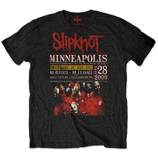 Slipknot Minneapolis '09 Eco-Tee (Back Print) Vintage T-shirt Front
