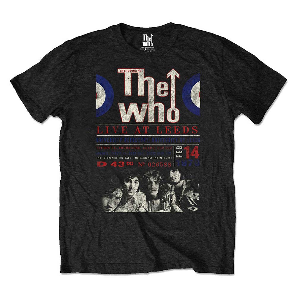 Who Live At Leeds '70 Eco-Tee Vintage T-shirt Front