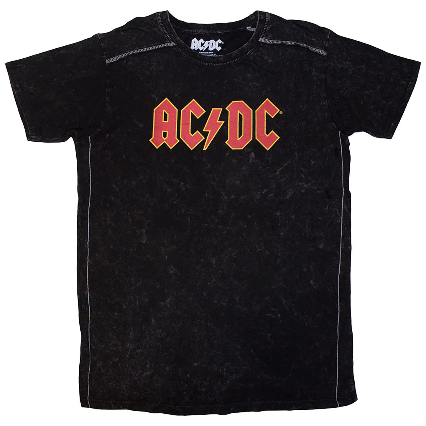 AC/DC Logo (Snow Wash) Vintage T-shirt Front