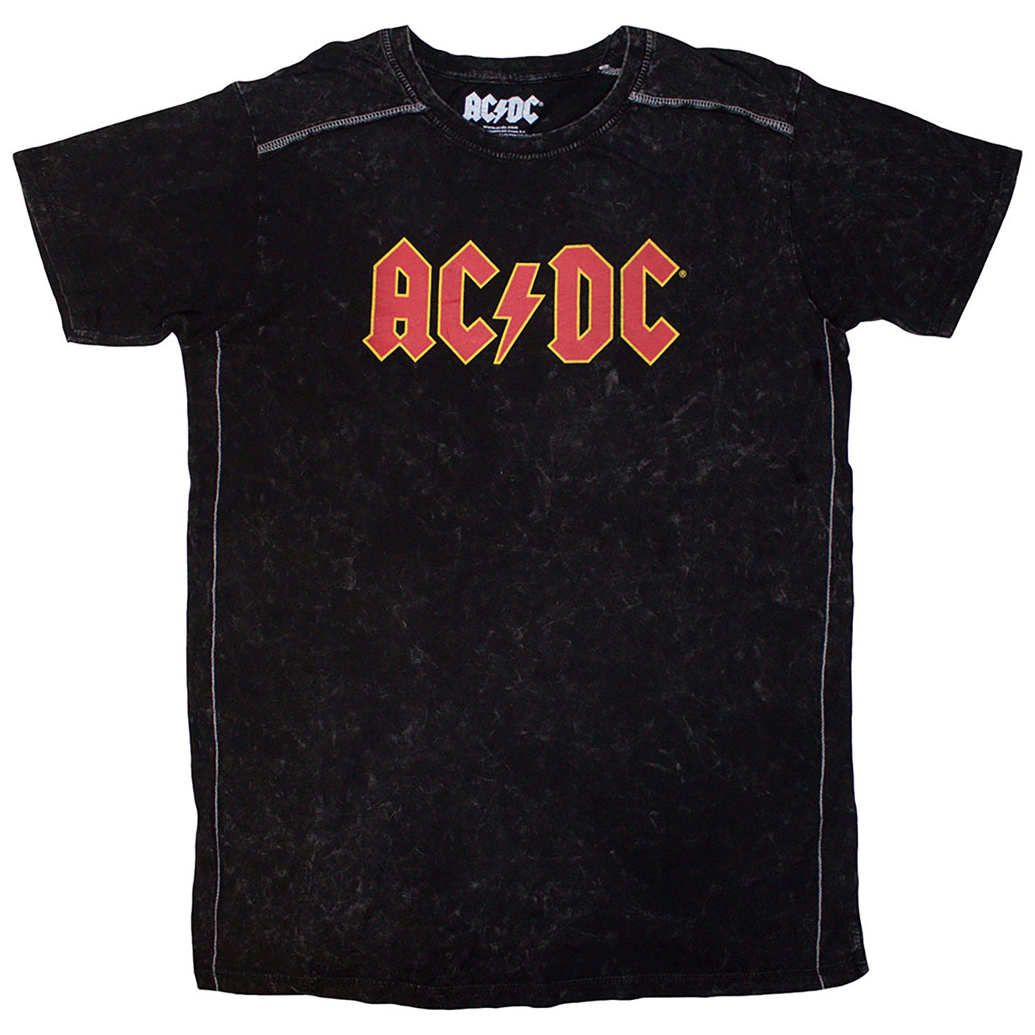 AC/DC Logo (Snow Wash) Vintage T-shirt Front