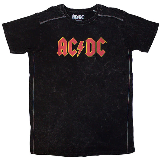 AC/DC Logo (Snow Wash) Vintage T-shirt Front
