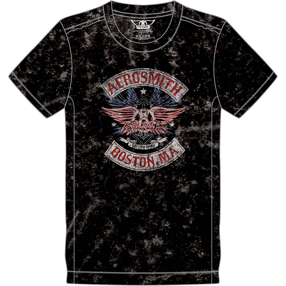 Aerosmith Boston Pride (Snow Wash) Vintage T-shirt Front