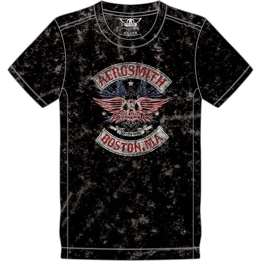 Aerosmith Boston Pride (Snow Wash) Vintage T-shirt Front
