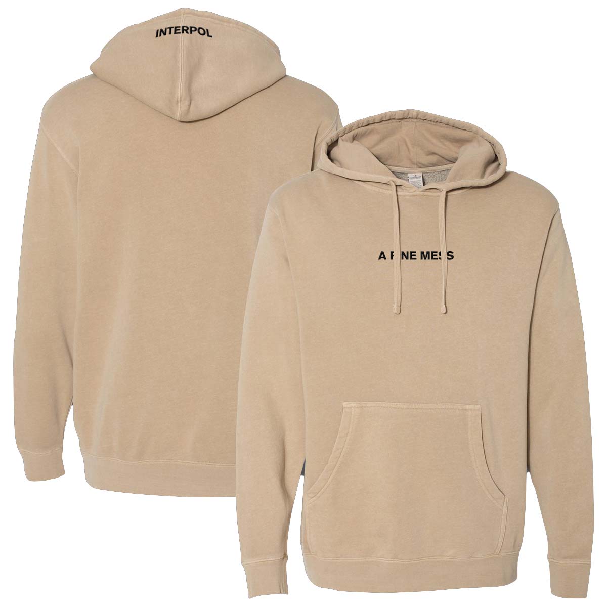 Interpol A Fine Mess Sand Pullover Hoodie Hooded Sweatshirt