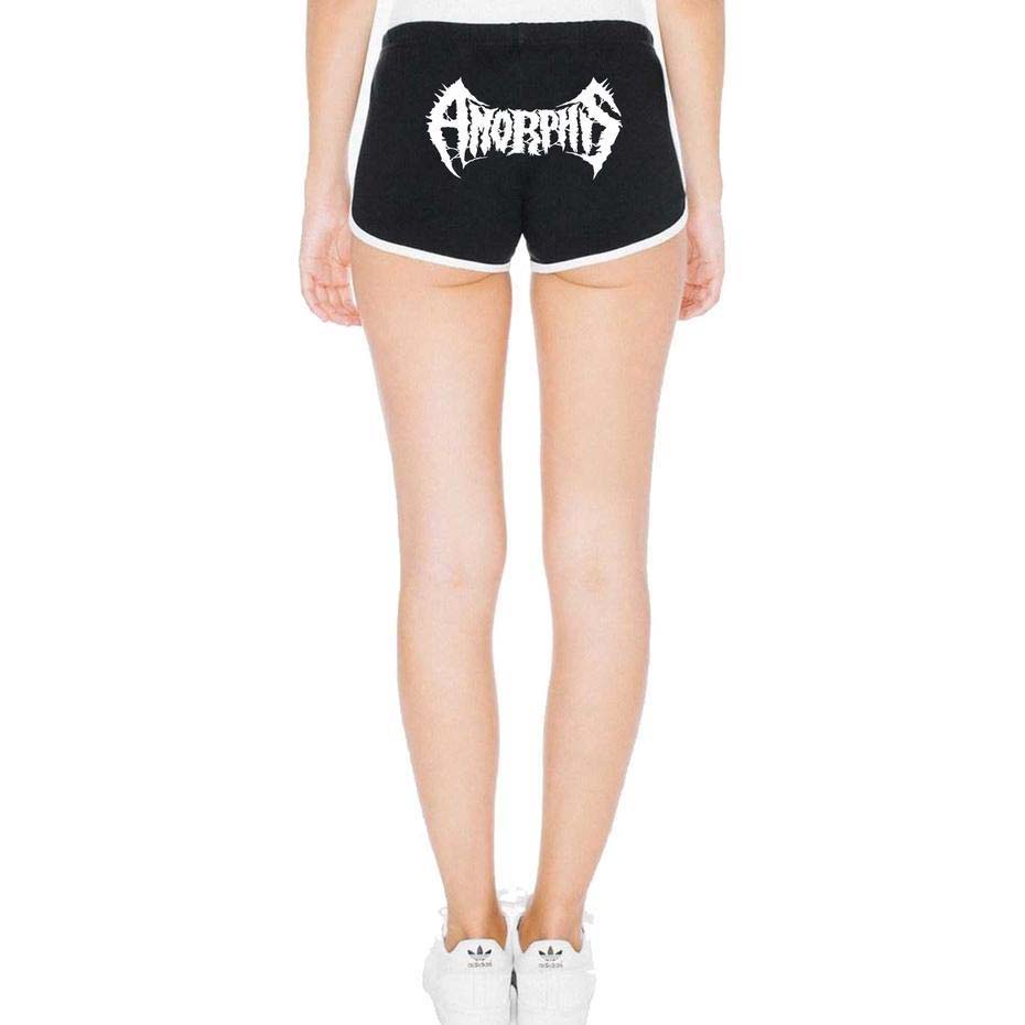 Amorphis Logo Ladies Running Shorts Booty Shorts Back