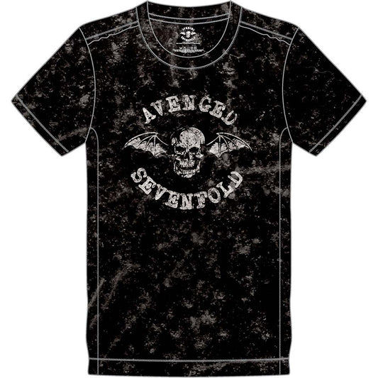 Avenged Sevenfold Logo (Snow Wash) Vintage T-shirt Front