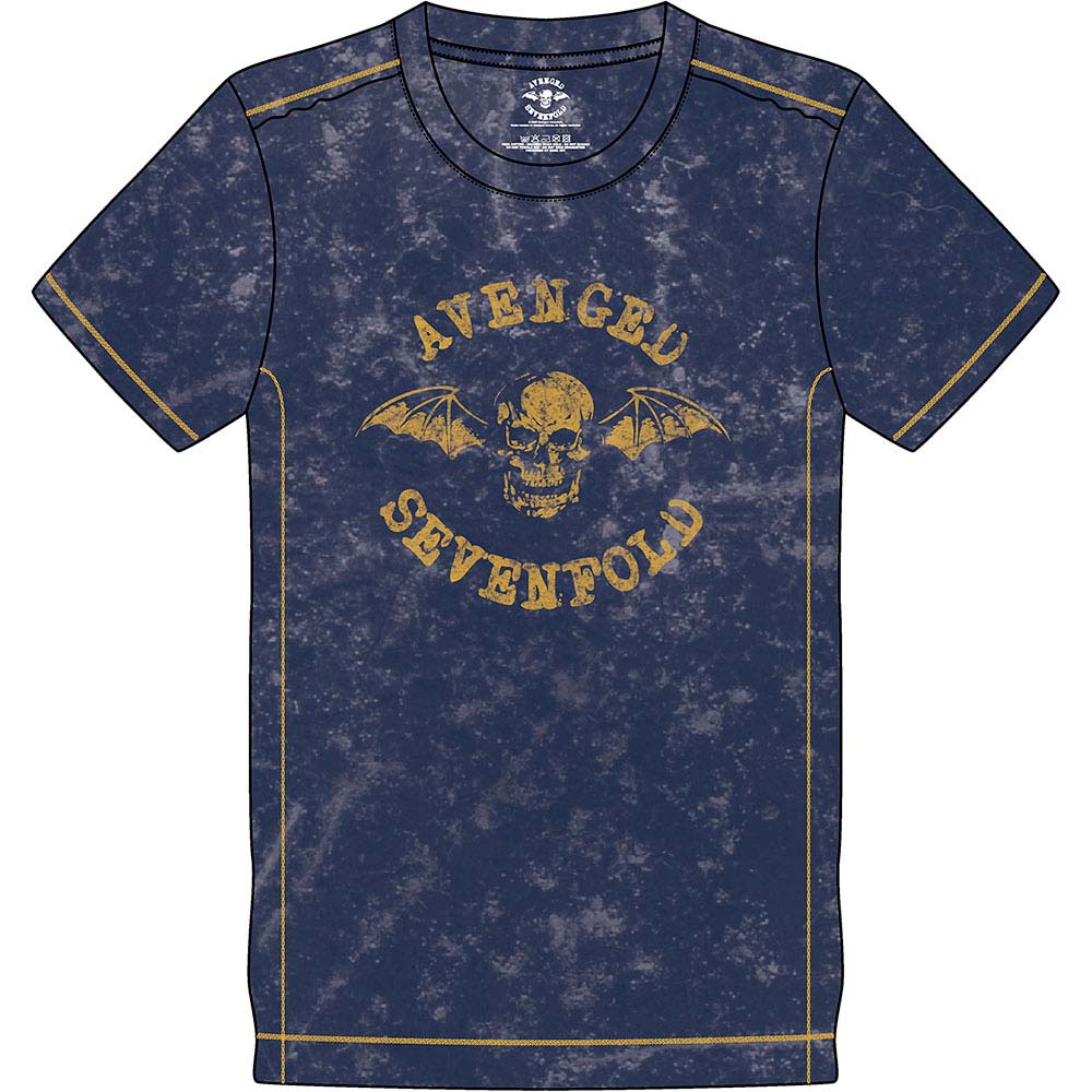 Avenged Sevenfold Logo (Snow Wash) Vintage T-shirt Front