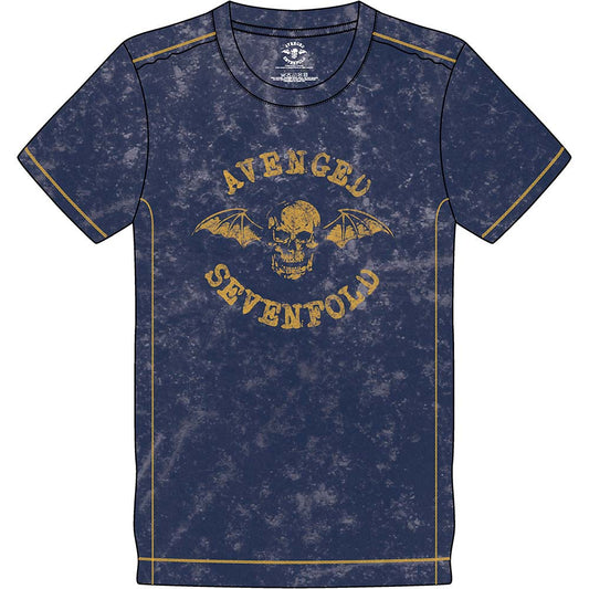 Avenged Sevenfold Logo (Snow Wash) Vintage T-shirt Front