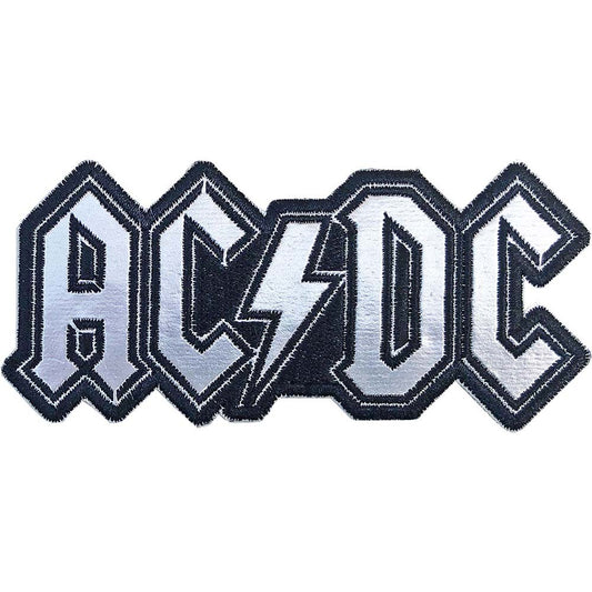 AC/DC Cut-Out Foil Logo Embroidered Patch Front