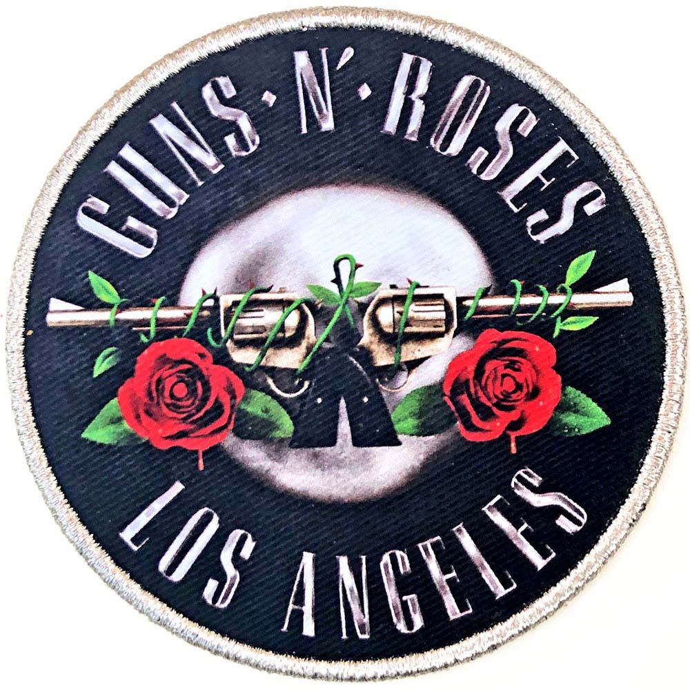 Guns N Roses Los Angeles Silver Embroidered Patch Front