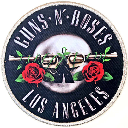 Guns N Roses Los Angeles Silver Embroidered Patch Front