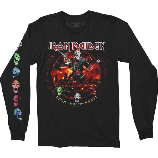 Iron Maiden Nights Of The Dead (Arm & Back Print) Long Sleeve Front
