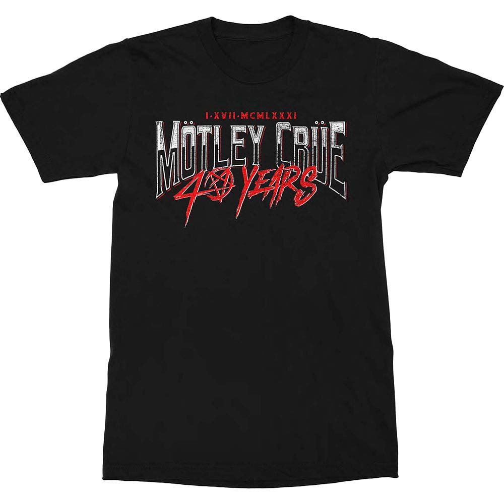 Motley Crue 40 Years Slim Fit T-shirt Front