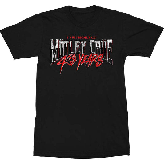 Motley Crue 40 Years Slim Fit T-shirt Front