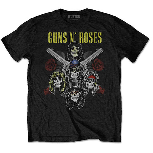 Guns N Roses Pistols & Roses (Back Print) Slim Fit T-shirt Front