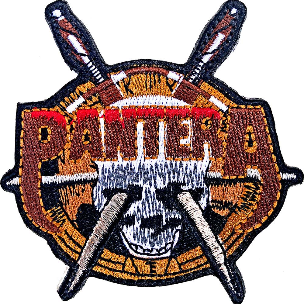 Pantera Skull Knives Embroidered Patch Front