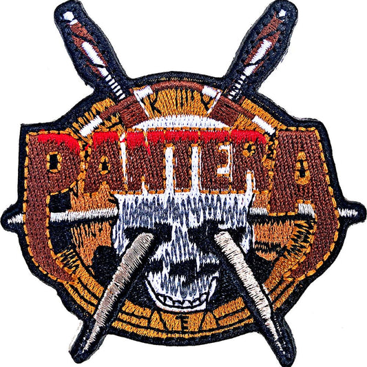 Pantera Skull Knives Embroidered Patch Front