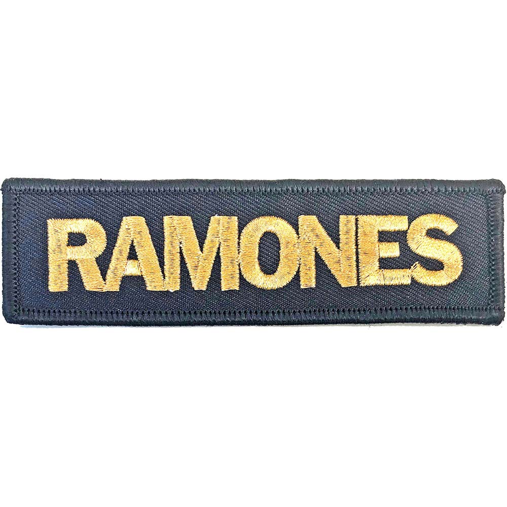 Ramones Gold Logo Embroidered Patch Front