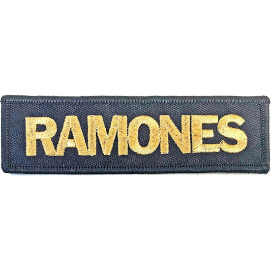 Ramones Gold Logo Embroidered Patch Front