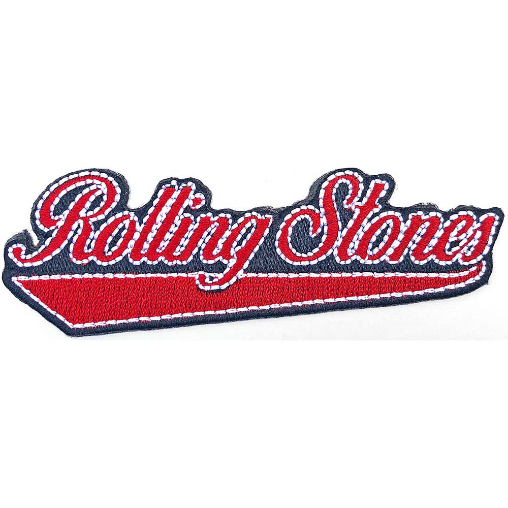 Rolling Stones Baseball Script Embroidered Patch Front