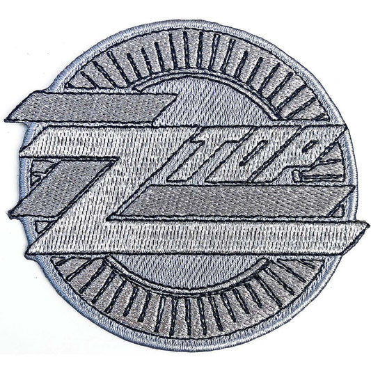 ZZ Top Metallic Logo Embroidered Patch Front