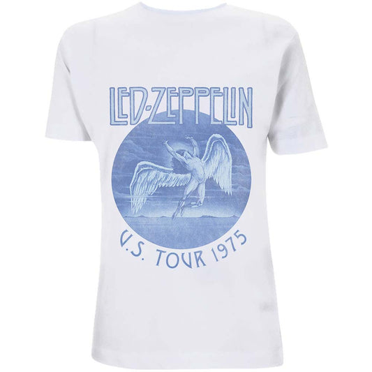 Led Zeppelin Tour '75 Blue Wash Slim Fit T-shirt Front