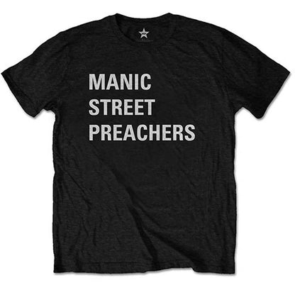 Manic Street Preachers Block Logo (Back Print) Slim Fit T-shirt Front