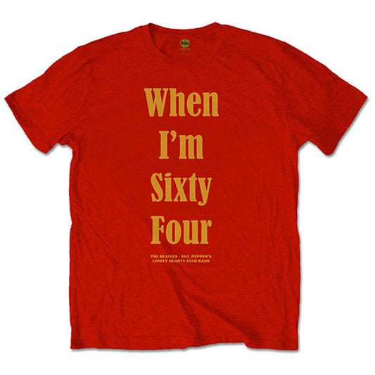 Beatles When I'm Sixty Four (Back Print) Slim Fit T-shirt Front