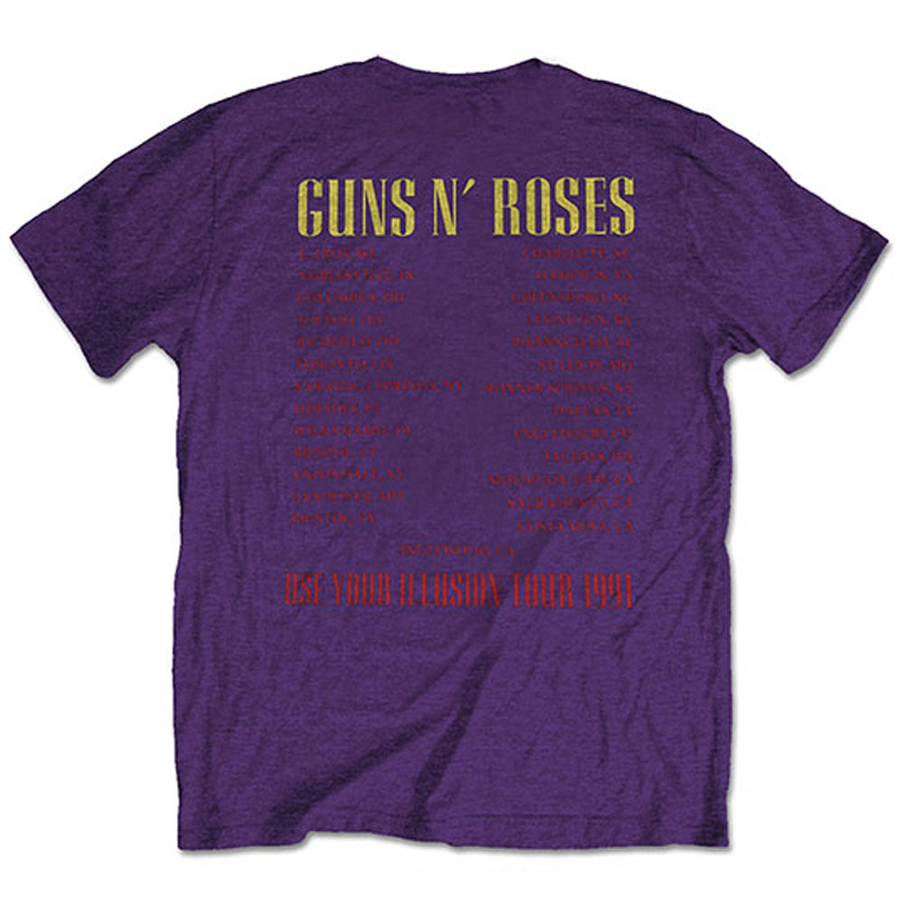 Guns N Roses Skull Circle (Back Print) Slim Fit T-shirt Back