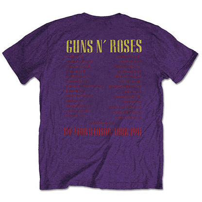 Guns N Roses Skull Circle (Back Print) Slim Fit T-shirt Back