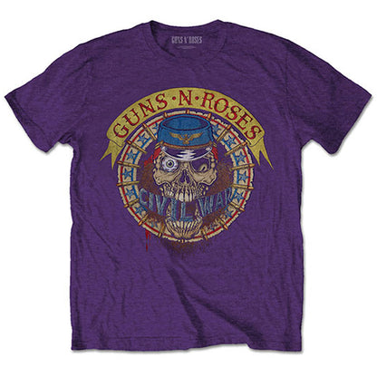 Guns N Roses Skull Circle (Back Print) Slim Fit T-shirt Front