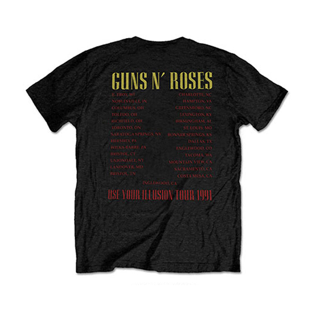 Guns N Roses Skull Circle (Back Print) T-shirt Back