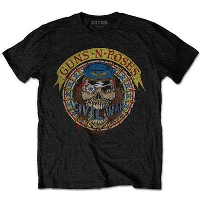 Guns N Roses Skull Circle (Back Print) T-shirt Front