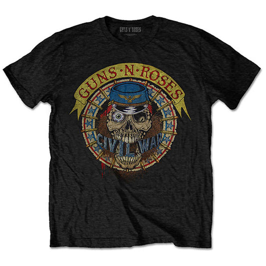 Guns N Roses Skull Circle (Back Print) T-shirt Front