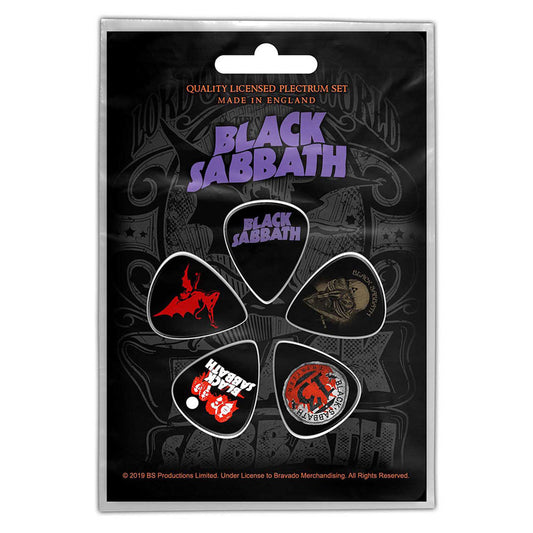 Black Sabbath Purple Logo Guitar Pick Front