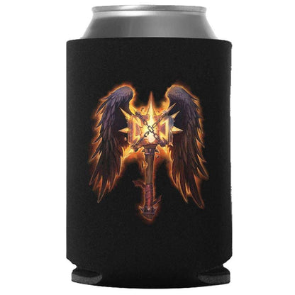 Hammerfall Winged Hammer Logo Can Cooler Back