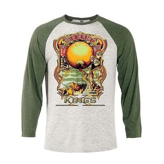 Kings X Out Of The Planet Oatmeal/Moss Raglan Baseball Jersey Front