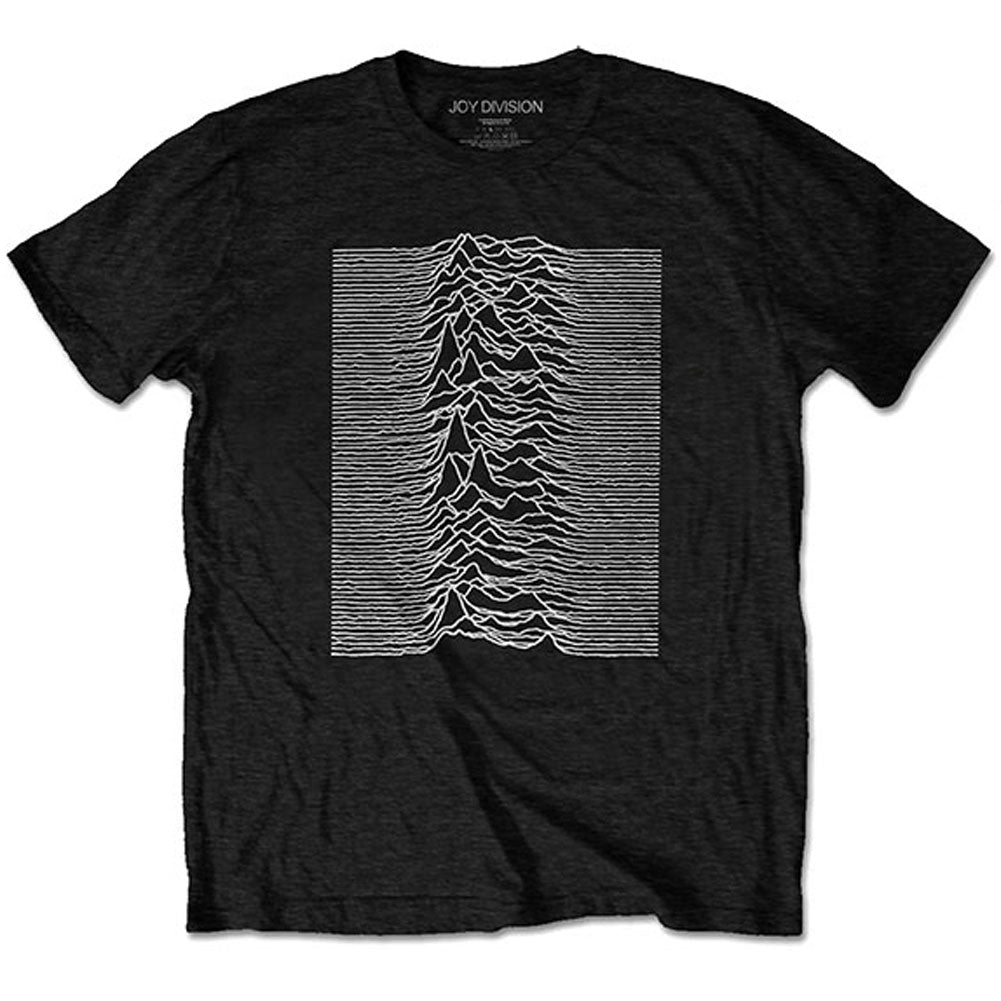 Joy Division Unknown Pleasures (Back Print) Slim Fit T-shirt Front