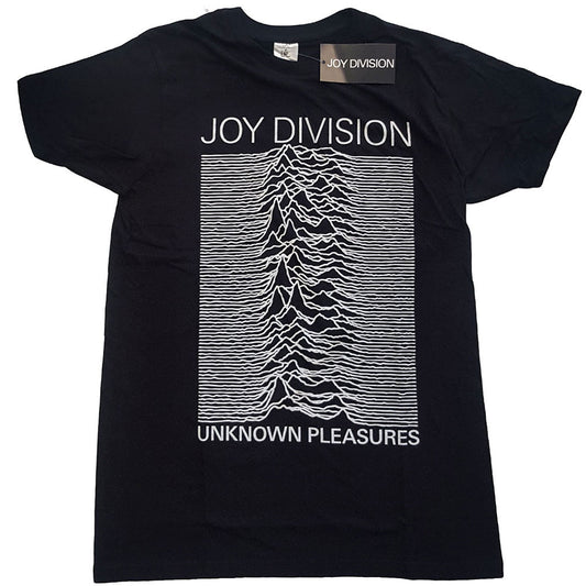 Joy Division Unknown Pleasures White On Black Slim Fit T-shirt Front