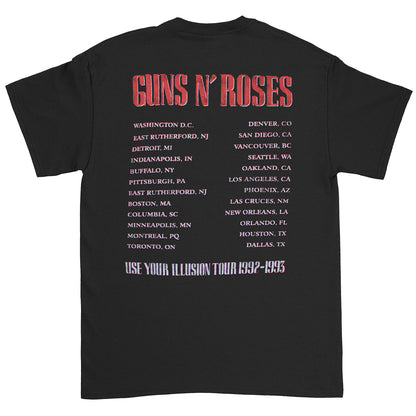 Guns N Roses Illusion Tour (Back Print) Slim Fit T-shirt Back